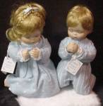 Click to view larger image of MARK & MARY Byj Praying Boy & Girl Dolls C Charlotte Brother Sister 1996 nrfb mib (Image1)