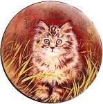 Click to view larger image of Kitten Classic Wild Flower Wildflower Pam Cooper Royal Worcester Crown Ware Cat Kitty (Image2)