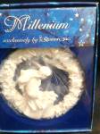 Mary & Jesus Millenium Ornament Roman Inc Gifts #43730 Sr Mary Jean Dorcy Round White