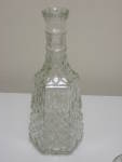 Click to view larger image of Vintage Clear Pressed Glass Decanter Bottle & Stopper (Image4)