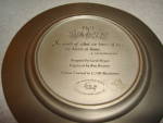 Click to view larger image of Hallmark 1979 Little Gallery Pewter  Plate (Image2)