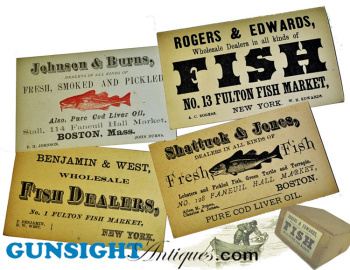 Civil War vintage Fish Monger TRADE CARDS (Image1)