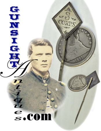 original !  Civil War 3rd Army Corps - BADGE (Image1)