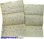 Click to view larger image of 5 Civil War Cavalry letters: exchanged between Co. D 1st U. S. Dragoons then 18th NY Cav. friends.  (Image2)