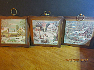 Vintage Currier & Ives Home & Homestead Wall Hangings (Image1)