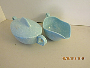 Vintage Melamine Creamer & Covered Sugar Bowl Set (Image1)