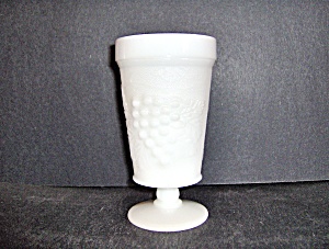 Anchor Hocking Milk Glass Grape Footed Goblet (Image1)