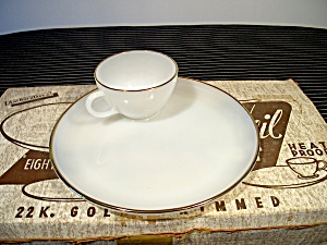 Vintage Anchor Glass Golden Vail Snack Set (Image1)