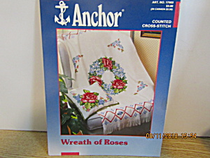 Vintage Anchor Wreath Of Roses Cross Stitch #17903 (Image1)
