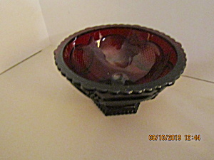 Vintage Avon Cape Cod Ruby Red Open Candy Dish (Image1)