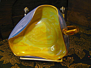 Vintage Bavaria Lusterware Handled Triangular Dish (Image1)