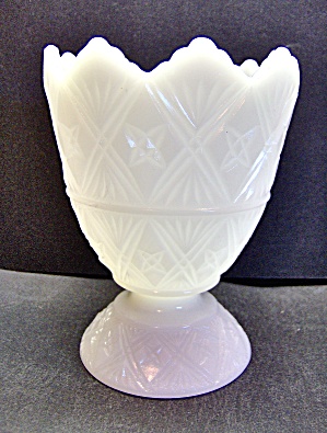 E. O. Brody Milk Glass Pedestal Planter