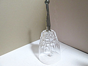 Vintage Lead Crystal Silver Plate Handle Bell (Image1)