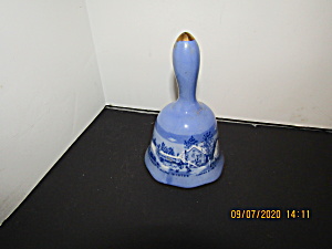 Currier&Ives The Farmer's House Winter  Light Blue Bell (Image1)