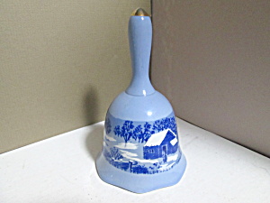  Vintage Currier & Ives A Home In The Wilderness Bell (Image1)