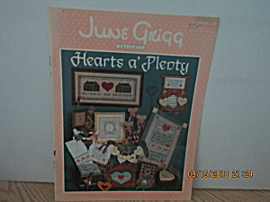 June Grigg Cross Stitch Book  Hearts A 'Plenty #38 (Image1)