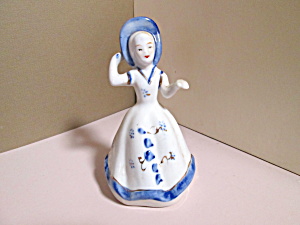 Vintage Belle Blue & White Lady Bell (Image1)