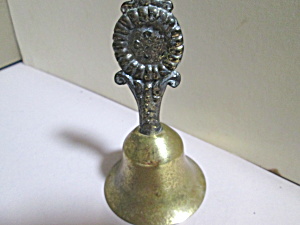 Vintage Solid Brass Coin Design Handle Bell (Image1)