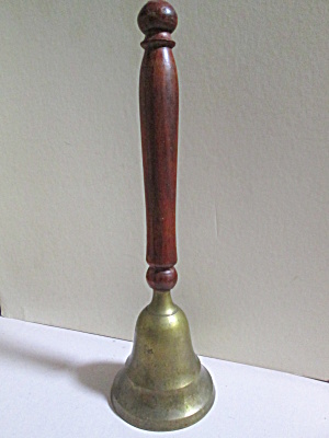 Vintage Solid Brass/wood Handle Bell
