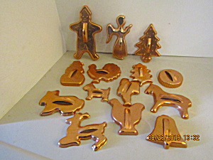 Vintage Copper Colored Cookie Cutter Set (Image1)