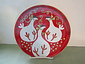 Vintage Brylane Home 3rd Day of Christmas Plate  (Image1)