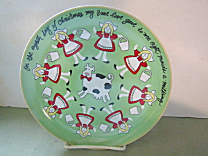 Vintage Brylane Home 8th Day of Christmas Plate  (Image1)