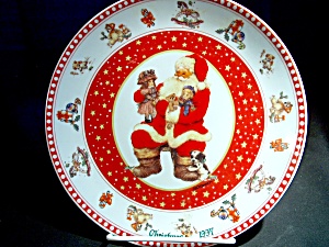 Christmas 1997 Santa Plate By Giordano