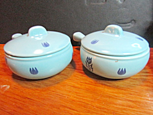 Cronin Pottery Blue Tulip Individual Soup Bowl