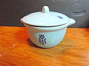 Cronin Pottery Blue Tulip Covered Sugar Bowl (Image1)
