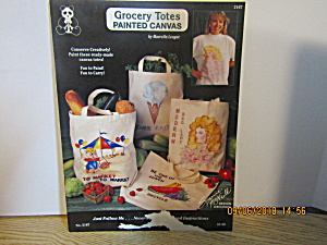 Design Original Grocery Totes Painted Canvas   #2167 (Image1)