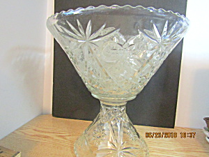 Anchor Hocking EAPG Crystal Glass Punch Bowl Set (Image1)