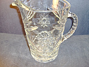 Anchor Hocking Crystal Pressed Cut Glass 64oz Pitcher (Image1)
