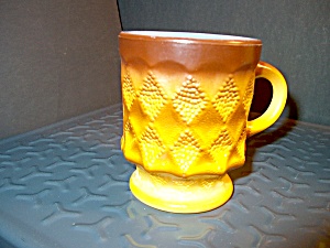Fire King Kimberly Brown/yellow Coffee Mug