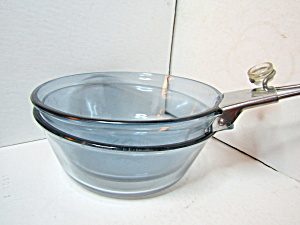 Vintage Pyrex Blue Flameware  Three Piece Pan Set (Image1)