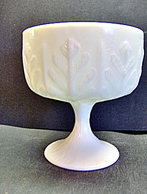 F.T.D. Milk Glass Pedestal Planter Large (Image1)