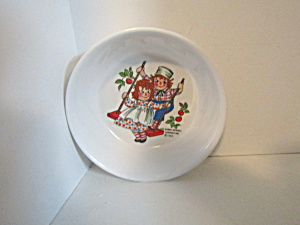 Vintage Child Melamine  Raggedy Anna & Andy 5 In. Bowl (Image1)