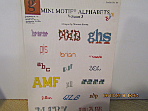 Graphworks Book Mini Motif Alphabets Vol3 #49 (Image1)