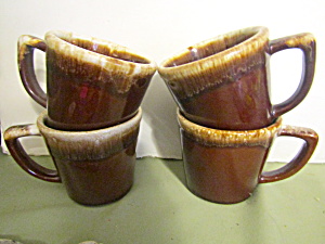Vintage McCoy Mirror Brown Drip Coffee Cup Set (Image1)