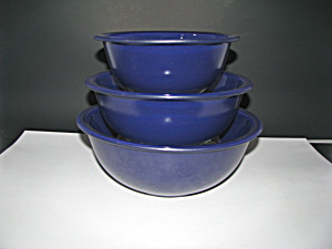 Vintage Pyrex Colbalt Blue Nesting Bowl Set  (Image1)