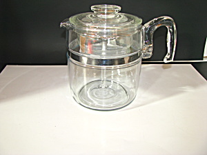 Vintage Pyrex Flame Ware  9 Cup Glass Coffee Pot (Image1)