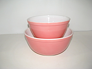 Vintage Pyrex Pink Bowls 403 2.5qt,402 1.5qt  (Image1)
