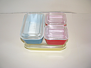 Pyrex Refrigerator Dishes Primary Colors  (Image1)