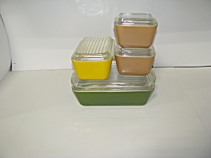 Vintage Pyrex Town And Country Refrigerator Set