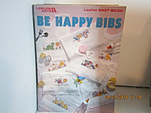 Leisure Arts Cross Stitch Be Happy Bibs   #2437 (Image1)
