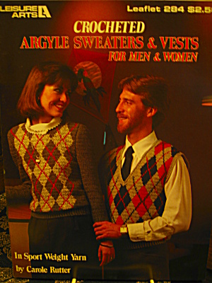 Leisure Arts Argyle Sweaters/Vests for Men/Women #284 (Image1)