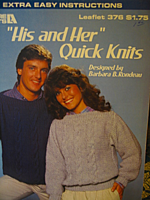 Leisure Arts His And Her Quick Knits #376