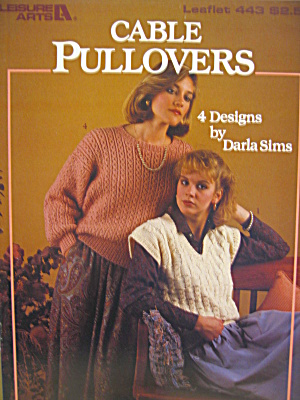 Leisure Arts Cable Pullovers #443 (Image1)