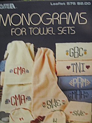 Leisure Arts  Monograms for Towel Sets  #575 (Image1)