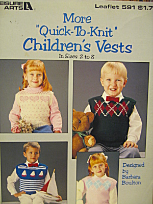 Leisure Arts More Quick to Knit Children's Vest  #591 (Image1)