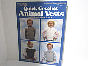 Leisure Arts Quick Crochet Animal Vests #809 (Image1)